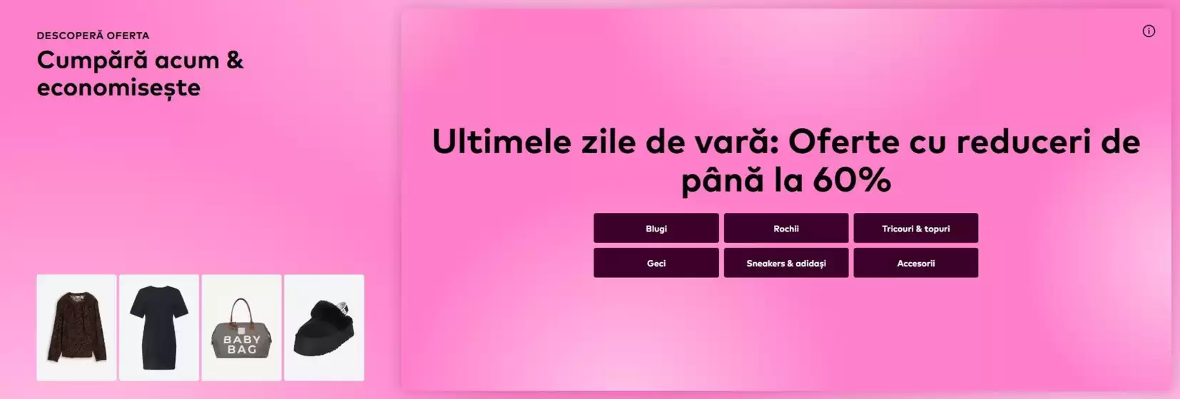 Catalog About You | Ultimele zile de vară reduceri de până la 60% | 2026-08-28T00:00:00.000Z - 2026-08-30T00:00:00.000Z