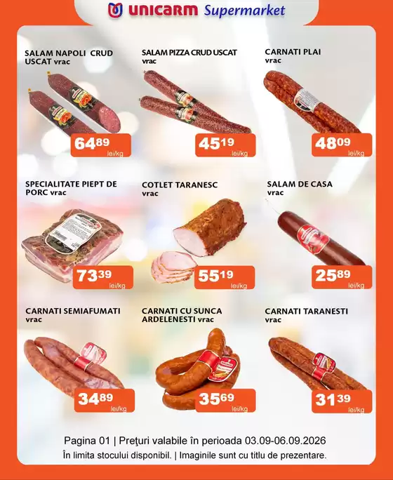 Catalog Unicarm | Promoție de weekend 03.09 - 06.09.2026 | 2026-09-03T00:00:00.000Z - 2026-09-06T00:00:00.000Z