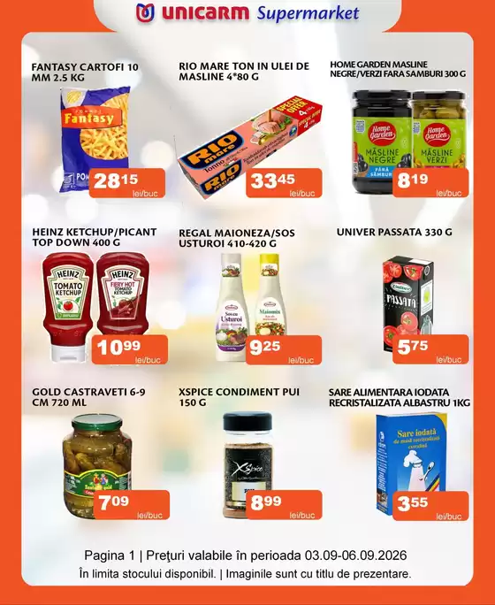 Catalog Unicarm Otopeni | Promoție de weekend | 2026-09-03T00:00:00.000Z - 2026-09-06T00:00:00.000Z
