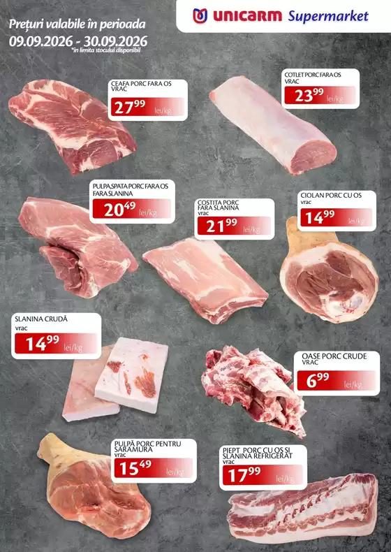 Catalog Unicarm | SEPTEMBRIE VINE CU PRETURI BUNE LA UNICARM SUPERMARKET! | 2026-09-09T00:00:00.000Z - 2026-09-30T00:00:00.000Z