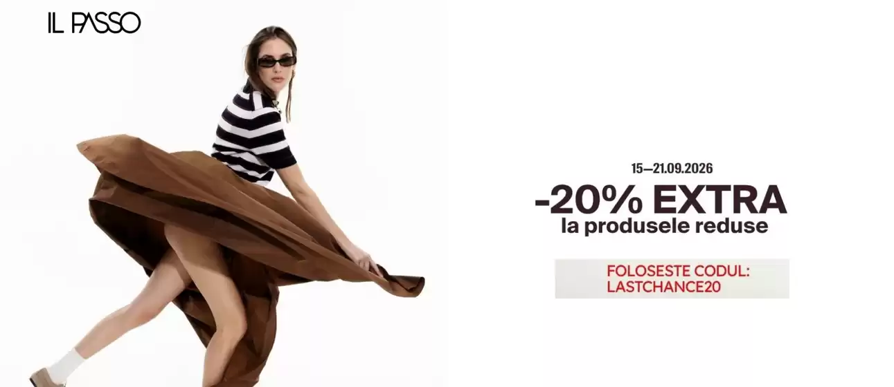Catalog Il Passo | -20% EXTRA la produsele reduse | 2026-09-15T00:00:00.000Z - 2026-09-21T00:00:00.000Z