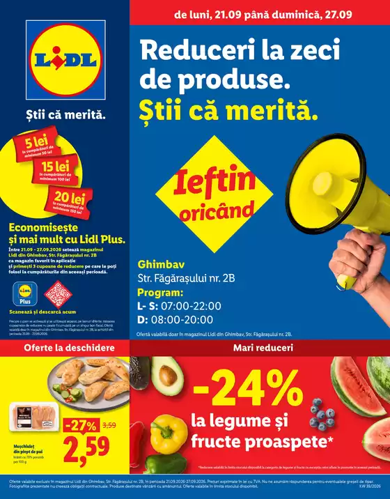 Catalog Lidl | de luni 21.09 până duminică 27.09 | 2026-09-21T00:00:00.000Z - 2026-09-27T00:00:00.000Z