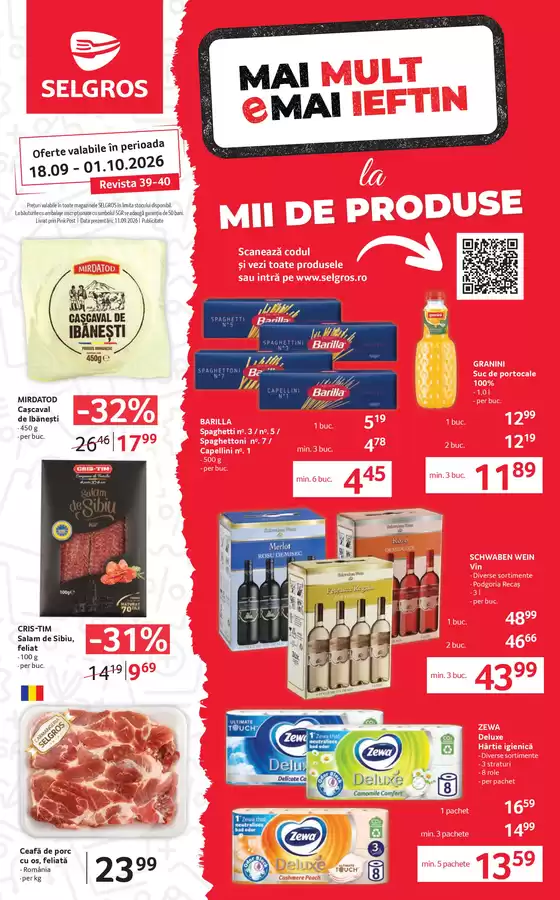 Catalog Selgros Nucet | MAGAZINE MICI | 2026-09-18T00:00:00.000Z - 2026-10-01T00:00:00.000Z