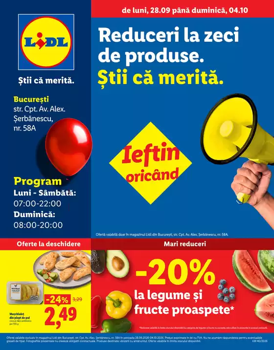 Catalog Lidl | de luni 28.09 până duminică 0410 | 2026-09-28T00:00:00.000Z - 2026-10-04T00:00:00.000Z