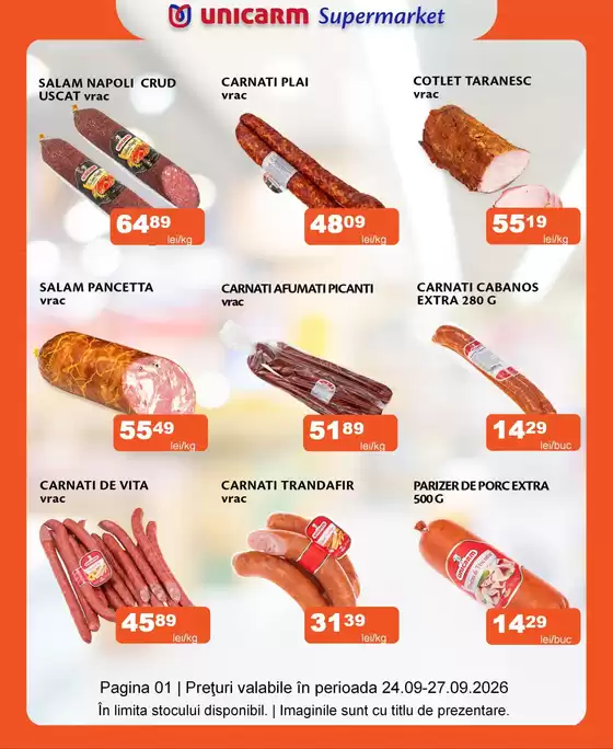 Catalog Unicarm | Promoție de weekend 24.09 - 27.09.2026 | 2026-09-24T00:00:00.000Z - 2026-09-27T00:00:00.000Z