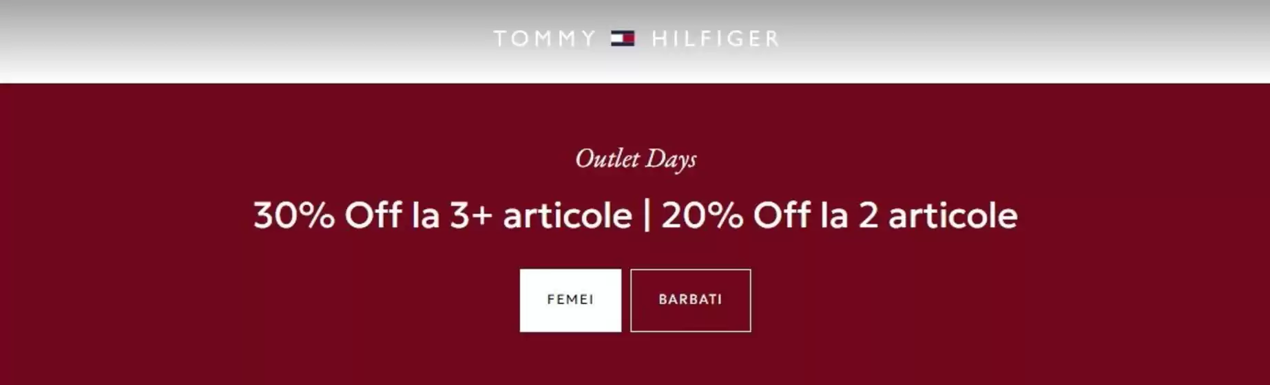 Catalog Tommy Hilfiger | Outlet Days | 2026-09-24T00:00:00.000Z - 2026-09-28T00:00:00.000Z