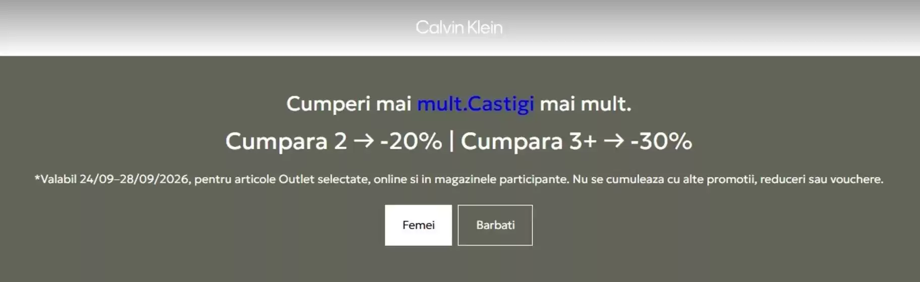 Catalog Calvin Klein | Cumperi mai mult. Castigi mai mult. | 2026-09-24T00:00:00.000Z - 2026-09-28T00:00:00.000Z