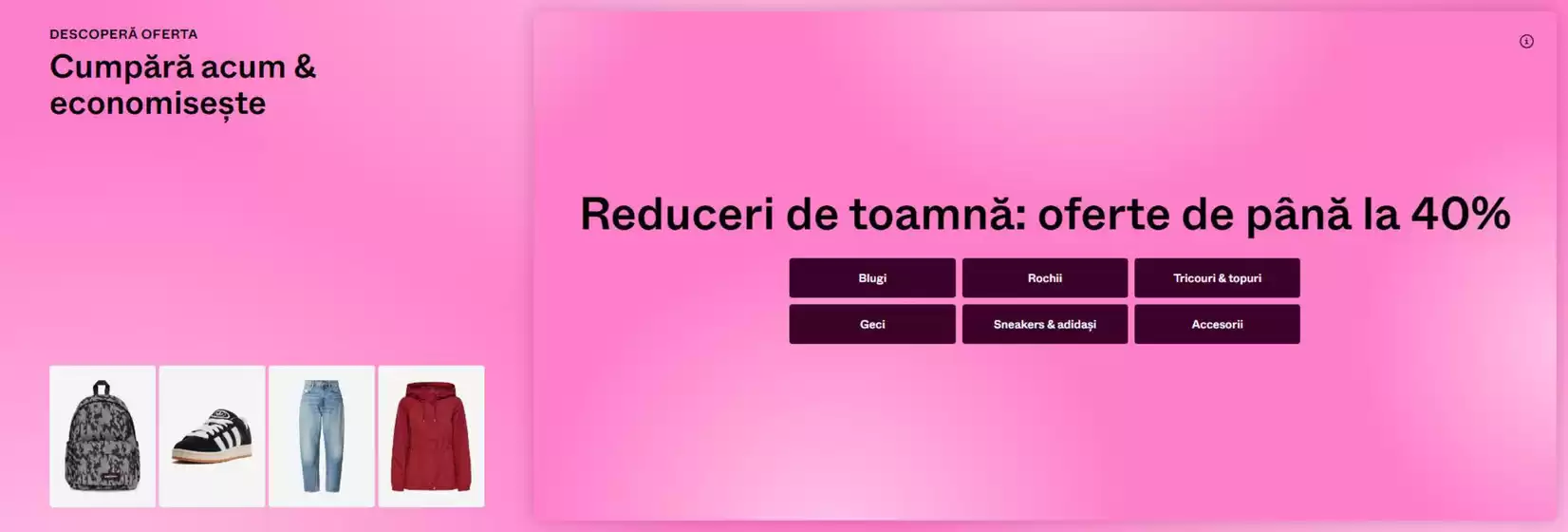 Catalog About You |  Reduceri de toamnă oferte de până la 40% | 2026-09-25T00:00:00.000Z - 2026-09-27T00:00:00.000Z