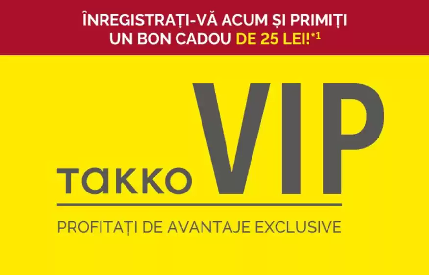Catalog Takko | PRIMIŢI UN BON CADOU DE 25 LEI! | 2026-09-30T00:00:00.000Z - 2026-10-13T00:00:00.000Z