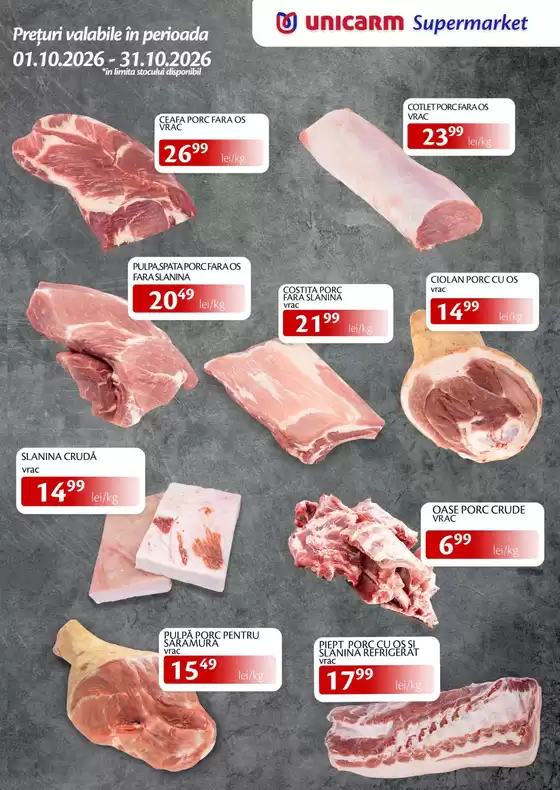Catalog Unicarm Huși | OCTOMBRIE VINE CU PREȚURI BUNE LA UNICARM SUPERMARKET!  | 2026-10-02T00:00:00.000Z - 2026-10-31T00:00:00.000Z