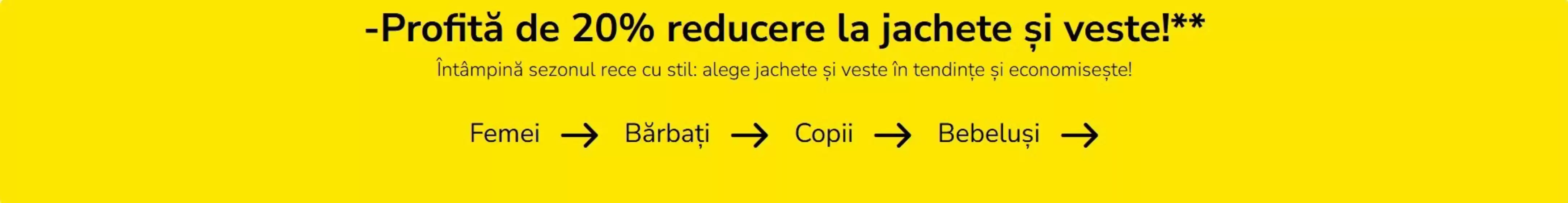Catalog Takko | Profită de 20% reducere la jachete şi veste! | 2026-10-14T00:00:00.000Z - 2026-10-27T00:00:00.000Z