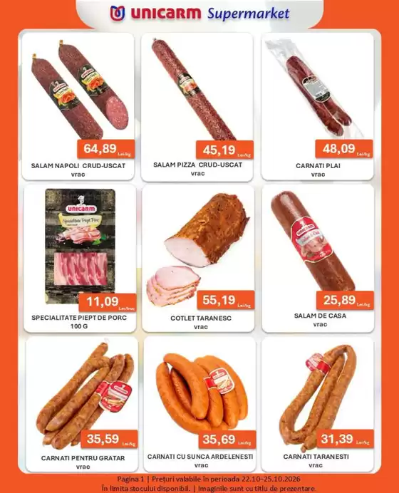 Catalog Unicarm | PREGĂTEȘTE-TE PENTRU UN WEEKEND PLIN DE GUST! | 2026-10-22T00:00:00.000Z - 2026-10-25T00:00:00.000Z