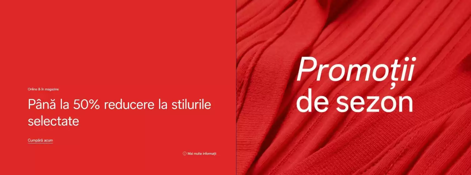 Catalog C&A | Până la 50% reducere la stilurile selectate | 2026-10-23T00:00:00.000Z - 2026-10-28T00:00:00.000Z