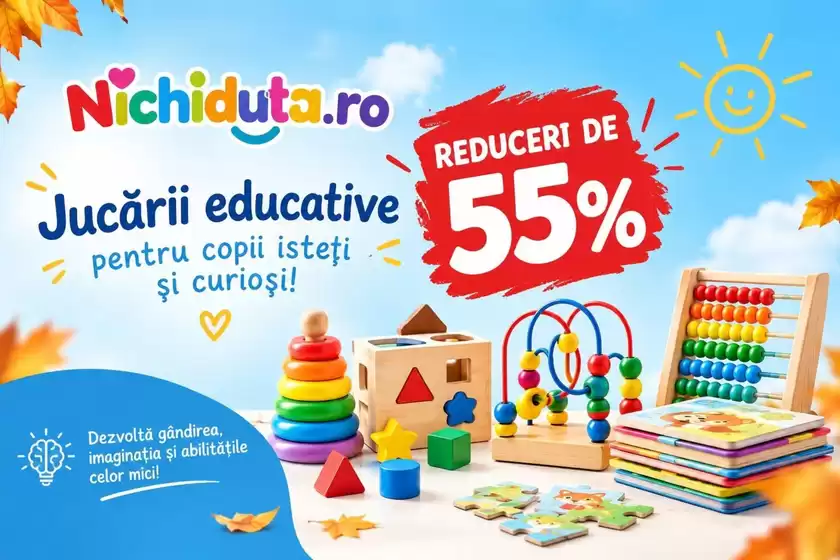 Catalog Nichiduta.ro | Toamna e mai veselă cu joacă și învățare! | 2026-10-29T00:00:00.000Z - 2026-11-11T00:00:00.000Z