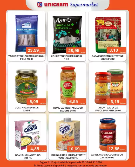 Catalog Unicarm | Promoție de weekend | 2026-10-30T00:00:00.000Z - 2026-11-01T00:00:00.000Z