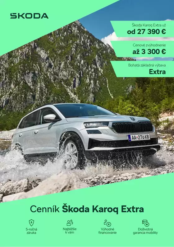 Katalóg Škoda v Šaštín-Stráže | Skoda Karoq Extra cennik | 2026-03-14T00:00:00.000Z - 2026-03-28T00:00:00.000Z