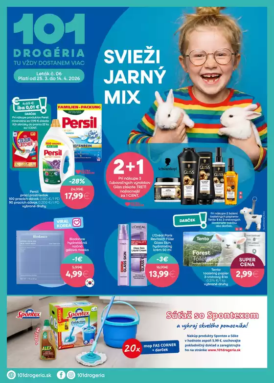 Katalóg 101 Drogerie v Rožňava | 6 letak 101 Drogeria 2026 | 2026-03-25T00:00:00.000Z - 2026-04-14T00:00:00.000Z