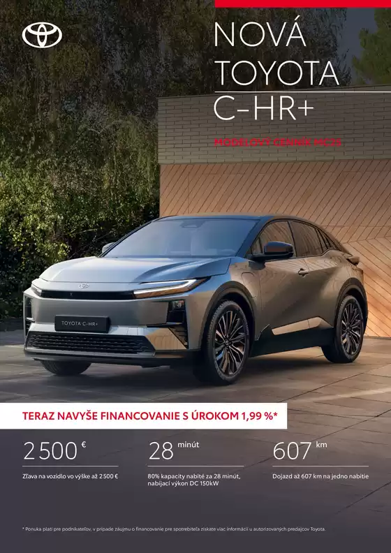 Katalóg Toyota | Cennik nova toyota chr plus | 2026-01-01T00:00:00.000Z - 2026-12-31T00:00:00.000Z