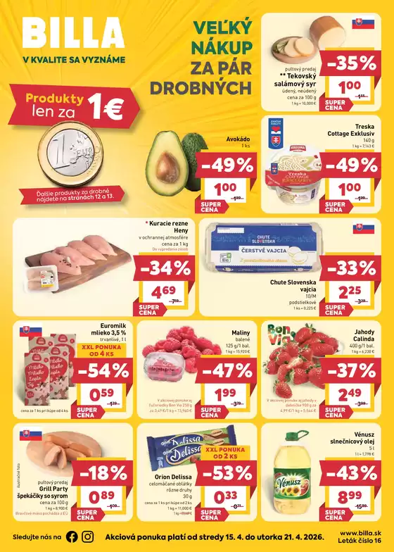 Katalóg Billa v Bratislava | Atraktívne špeciálne ponuky pre všetkých | 2026-04-15T00:00:00.000Z - 2026-04-21T00:00:00.000Z