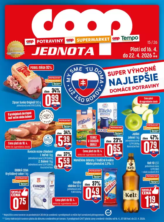 Katalóg COOP Jednota v Prešov | Skvelá ponuka pre všetkých zákazníkov | 2026-04-16T00:00:00.000Z - 2026-04-22T00:00:00.000Z