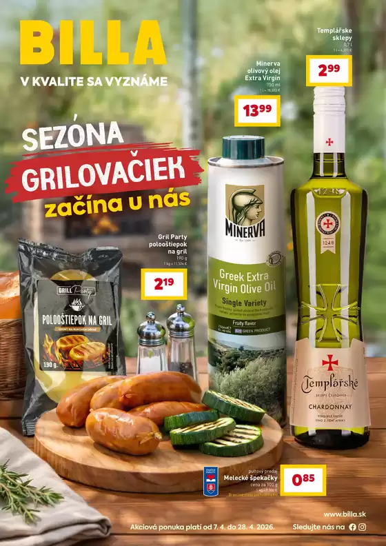 Katalóg Billa v Veľký Šariš | Leták Billa | 2026-04-07T00:00:00.000Z - 2026-04-28T00:00:00.000Z