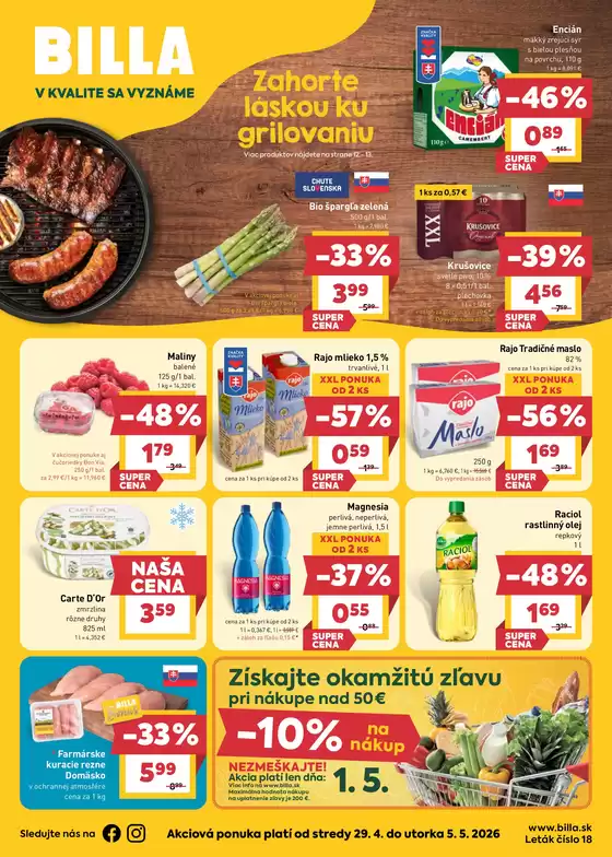 Katalóg Billa | Leták Billa | 2026-04-29T00:00:00.000Z - 2026-05-05T00:00:00.000Z