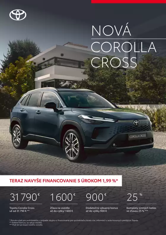Katalóg Toyota v Liptovský Mikuláš | Cennik nova corolla cross | 2026-01-01T00:00:00.000Z - 2026-12-31T00:00:00.000Z