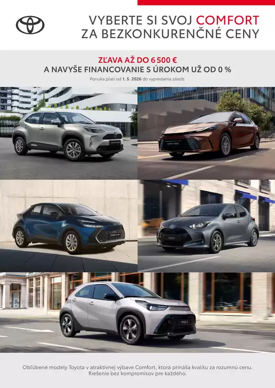 Katalóg Toyota | Cennik specialnej edicie comfort | 2026-01-01T00:00:00.000Z - 2026-12-31T00:00:00.000Z