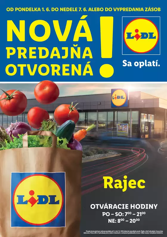 Katalóg Lidl v Banská Štiavnica | Ponuka platná od 01. 06. 2026 | 2026-06-01T00:00:00.000Z - 2026-06-07T00:00:00.000Z