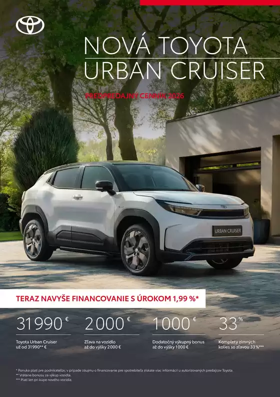 Katalóg Toyota v Moldava nad Bodvou | Cennik urban cruiser | 2026-01-01T00:00:00.000Z - 2026-12-31T00:00:00.000Z