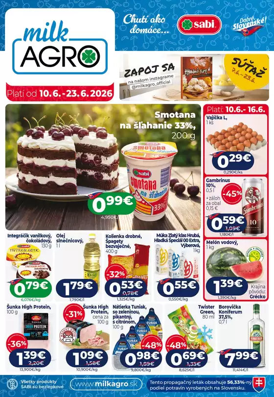 Katalóg Milk Agro v Košice | Aktuálny leták | 2026-05-27T00:00:00.000Z - 2026-06-09T00:00:00.000Z