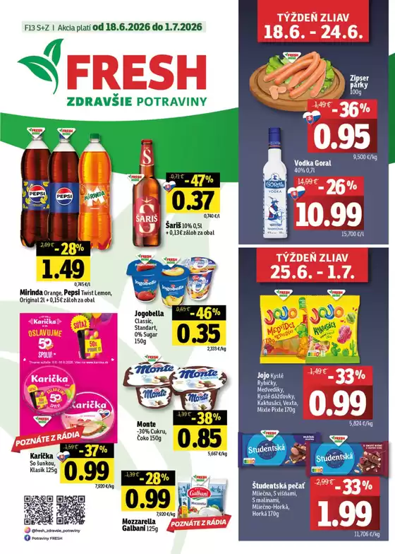 Katalóg Fresh v Ilava | Stredné a západné Slovensko | 2026-06-18T00:00:00.000Z - 2026-07-01T00:00:00.000Z