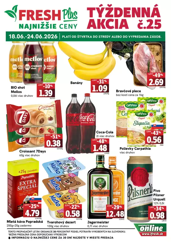 Katalóg Fresh v Banská Bystrica | Týždenná akcia FRESH Plus | 2026-06-18T00:00:00.000Z - 2026-06-24T00:00:00.000Z