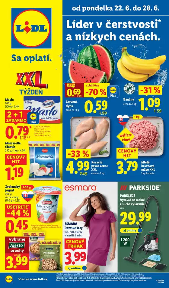Katalóg Lidl v Považská Bystrica | Platný od 22. 06. 2026 | 2026-06-22T00:00:00.000Z - 2026-06-28T00:00:00.000Z