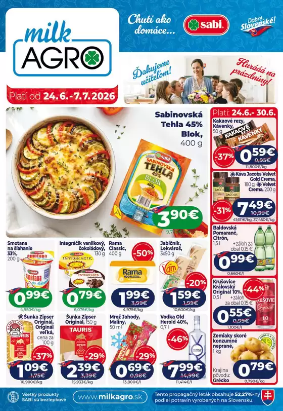 Katalóg Milk Agro v Považská Bystrica | Aktuálny leták | 2026-06-10T00:00:00.000Z - 2026-06-23T00:00:00.000Z