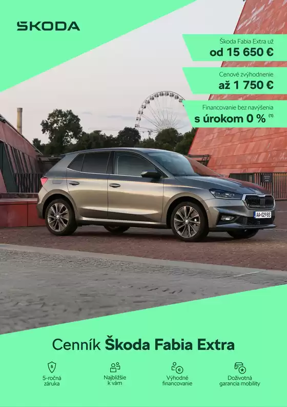 Katalóg Škoda v Trenčín | Skoda Fabia Extra cennik | 2026-06-24T00:00:00.000Z - 2026-07-08T00:00:00.000Z