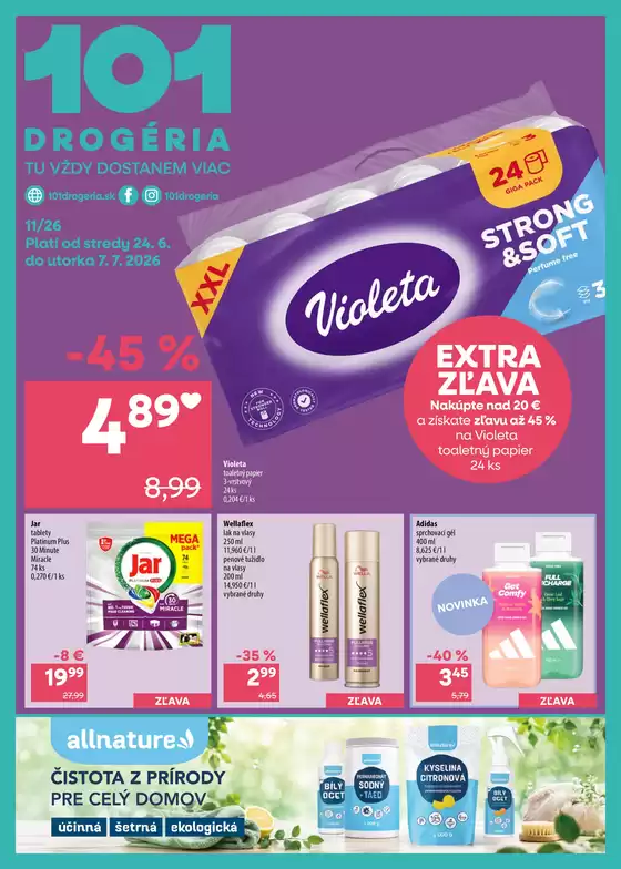 Katalóg 101 Drogerie v Medzev | 101 drogeria letak c11 2026 screen web | 2026-06-24T00:00:00.000Z - 2026-07-07T00:00:00.000Z