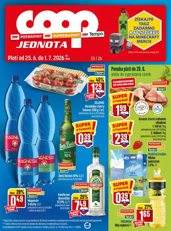 Katalóg COOP Jednota v Piešťany | COOP Jednota katalóg | 2026-06-25T00:00:00.000Z - 2026-07-01T00:00:00.000Z