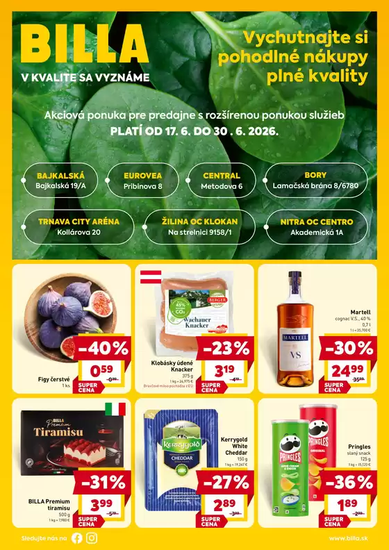 Katalóg Billa v Malacky | Leták pre vybrané predajne | 2026-06-17T00:00:00.000Z - 2026-06-30T00:00:00.000Z