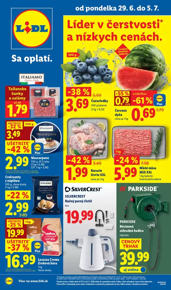 Katalóg Lidl | Platný od 29. 06. 2026 | 2026-06-29T00:00:00.000Z - 2026-07-05T00:00:00.000Z