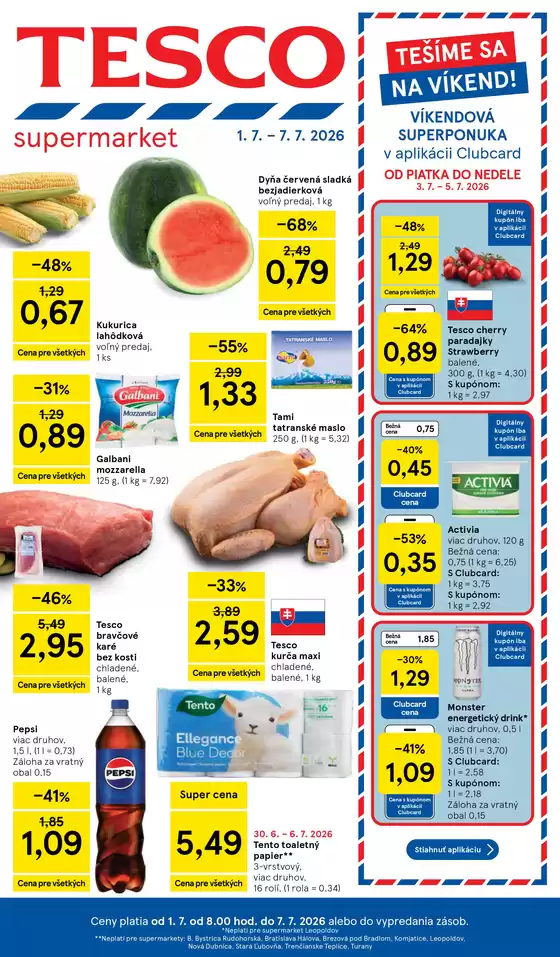 Katalóg Tesco v Poprad | Aktuálne ponuky a akcie | 2026-07-01T00:00:00.000Z - 2026-07-07T00:00:00.000Z