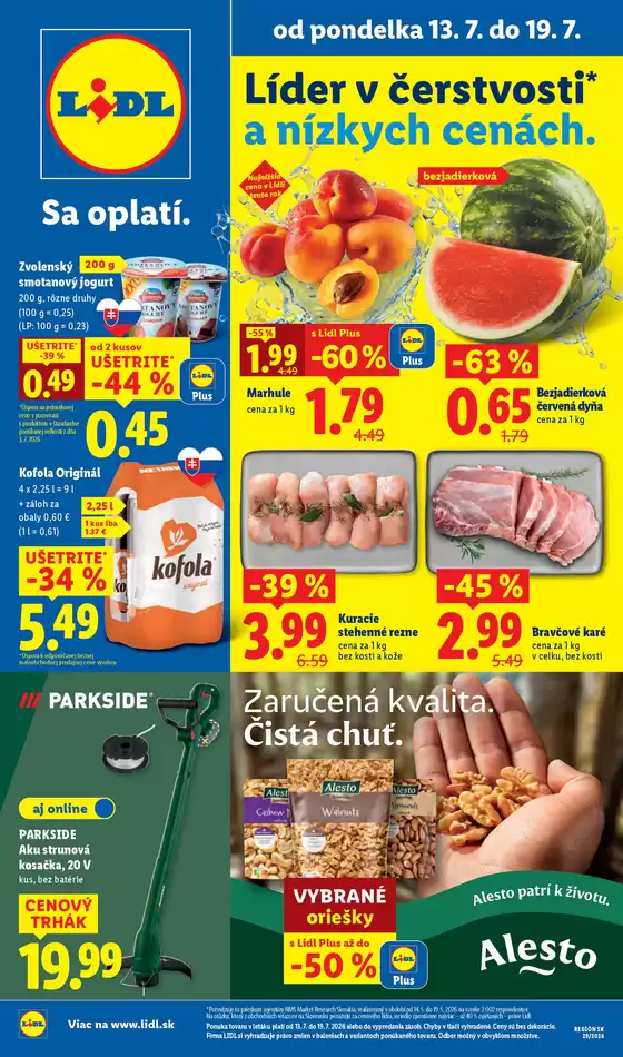 Katalóg Lidl v Brezno | Platný od 13. 07. 2026 | 2026-07-13T00:00:00.000Z - 2026-07-19T00:00:00.000Z