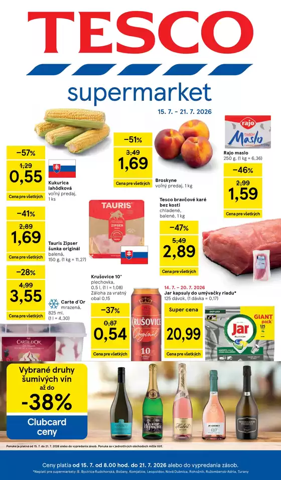 Katalóg Tesco v Galanta | Objavte atraktívne ponuky | 2026-07-15T00:00:00.000Z - 2026-07-21T00:00:00.000Z