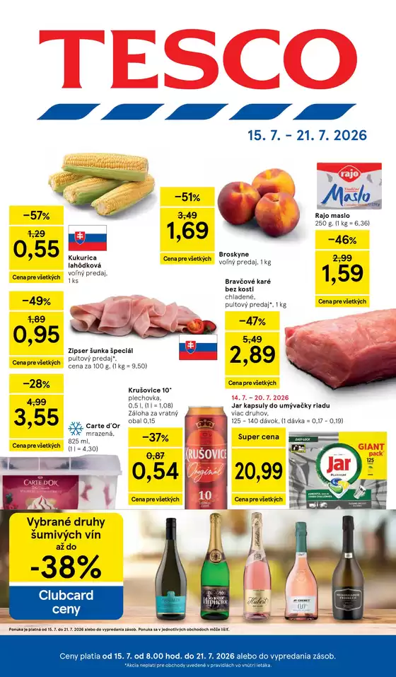 Katalóg Tesco v Galanta | Aktuálne špeciálne akcie | 2026-07-15T00:00:00.000Z - 2026-07-21T00:00:00.000Z