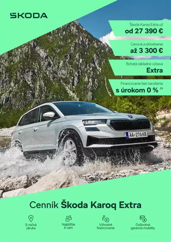 Katalóg Škoda v Bánovce nad Bebravou | Skoda Karoq Extra cennik | 2026-07-21T00:00:00.000Z - 2026-08-04T00:00:00.000Z