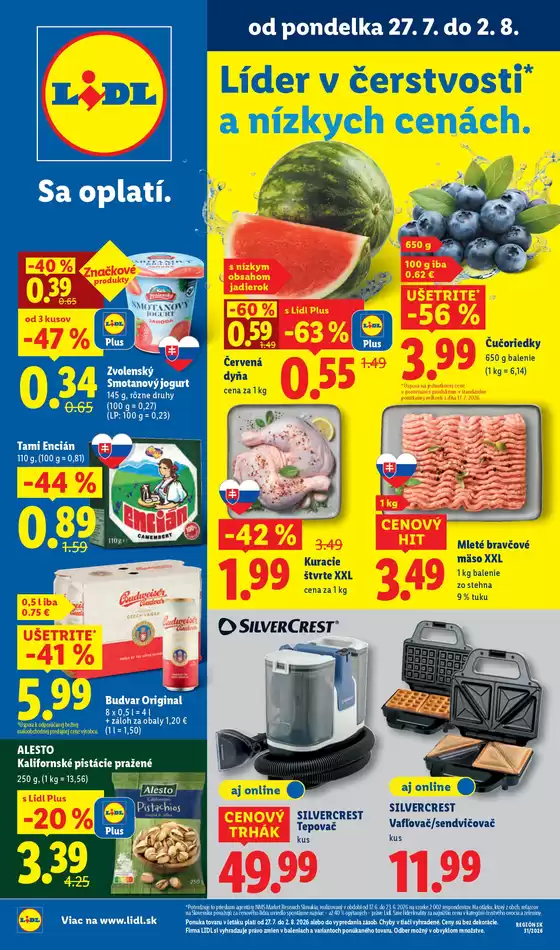 Katalóg Lidl | Platný od 27. 07. 2026 | 2026-07-27T00:00:00.000Z - 2026-08-02T00:00:00.000Z