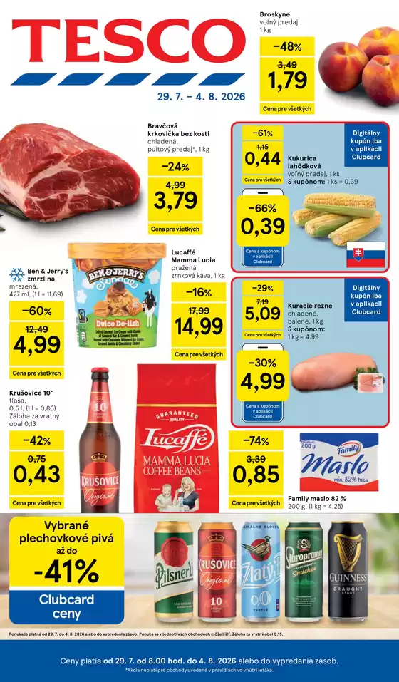 Katalóg Tesco v Liptovský Hrádok | Aktuálne špeciálne akcie | 2026-07-29T00:00:00.000Z - 2026-08-04T00:00:00.000Z