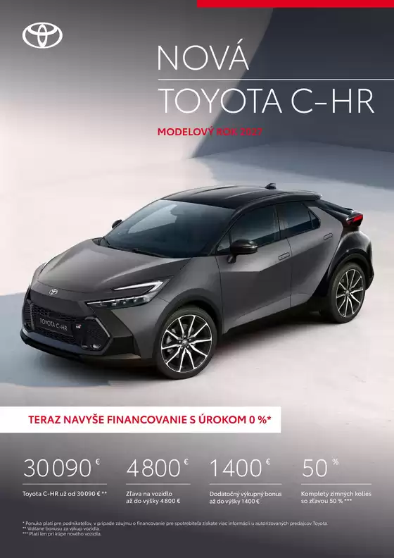 Katalóg Toyota | Cennik nova toyota chr 2027 | 2026-01-01T00:00:00.000Z - 2026-12-31T00:00:00.000Z