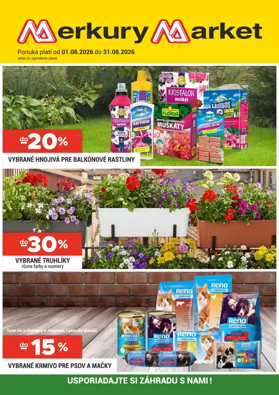 Katalóg Merkury Market v Sečovce | Leták 01.08.-31.08.2026 - ZAHRADA | 2026-08-01T00:00:00.000Z - 2026-08-31T00:00:00.000Z