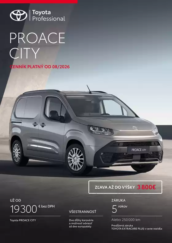 Katalóg Toyota v Trenčianske Teplice | Cennik novy proace city | 2026-01-01T00:00:00.000Z - 2026-12-31T00:00:00.000Z